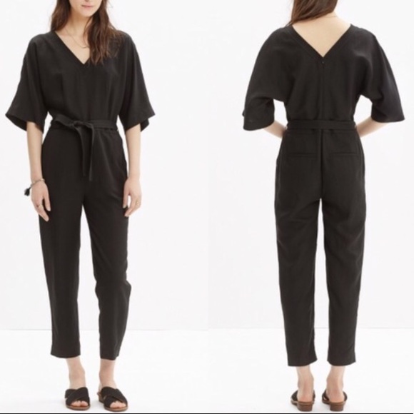 Madewell Pants - Madewell Black Kimono Jumpsuit Women’s 2